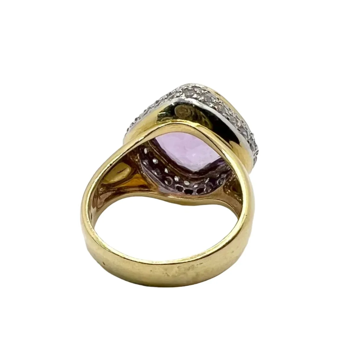 Bague Dôme en or blanc, or jaune et diamants - Image 4