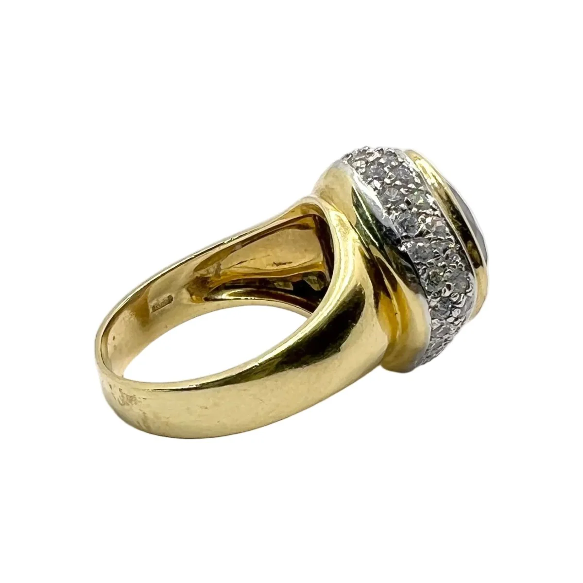 Bague Dôme en or blanc, or jaune et diamants - Image 5