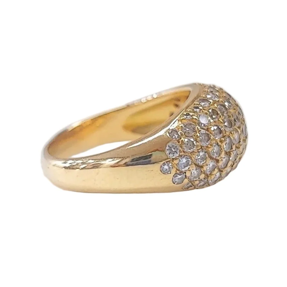 Bague Dôme en or jaune et diamants - Image 5
