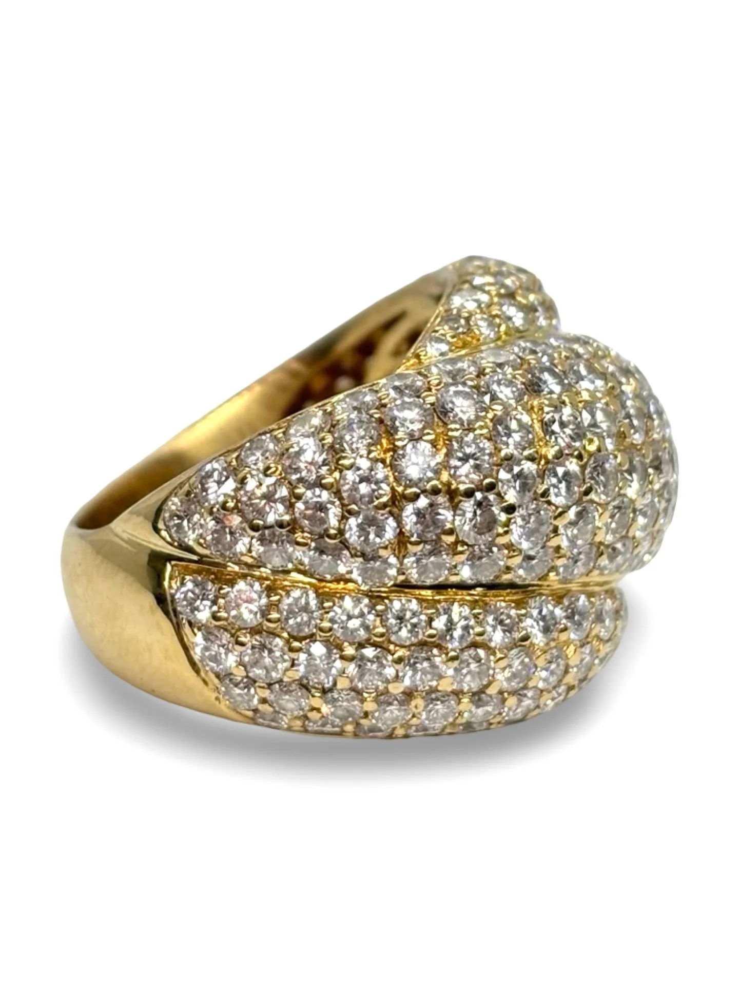 Bague Dôme en or jaune et diamants - Image 5