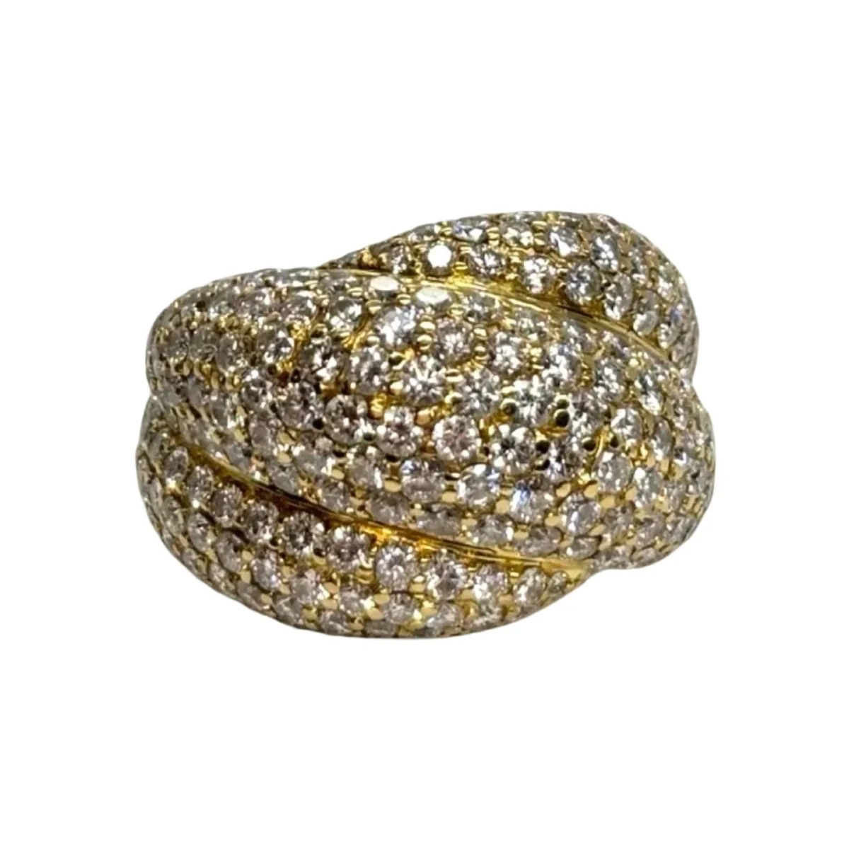 Bague Dôme en or jaune et diamants - Image 6