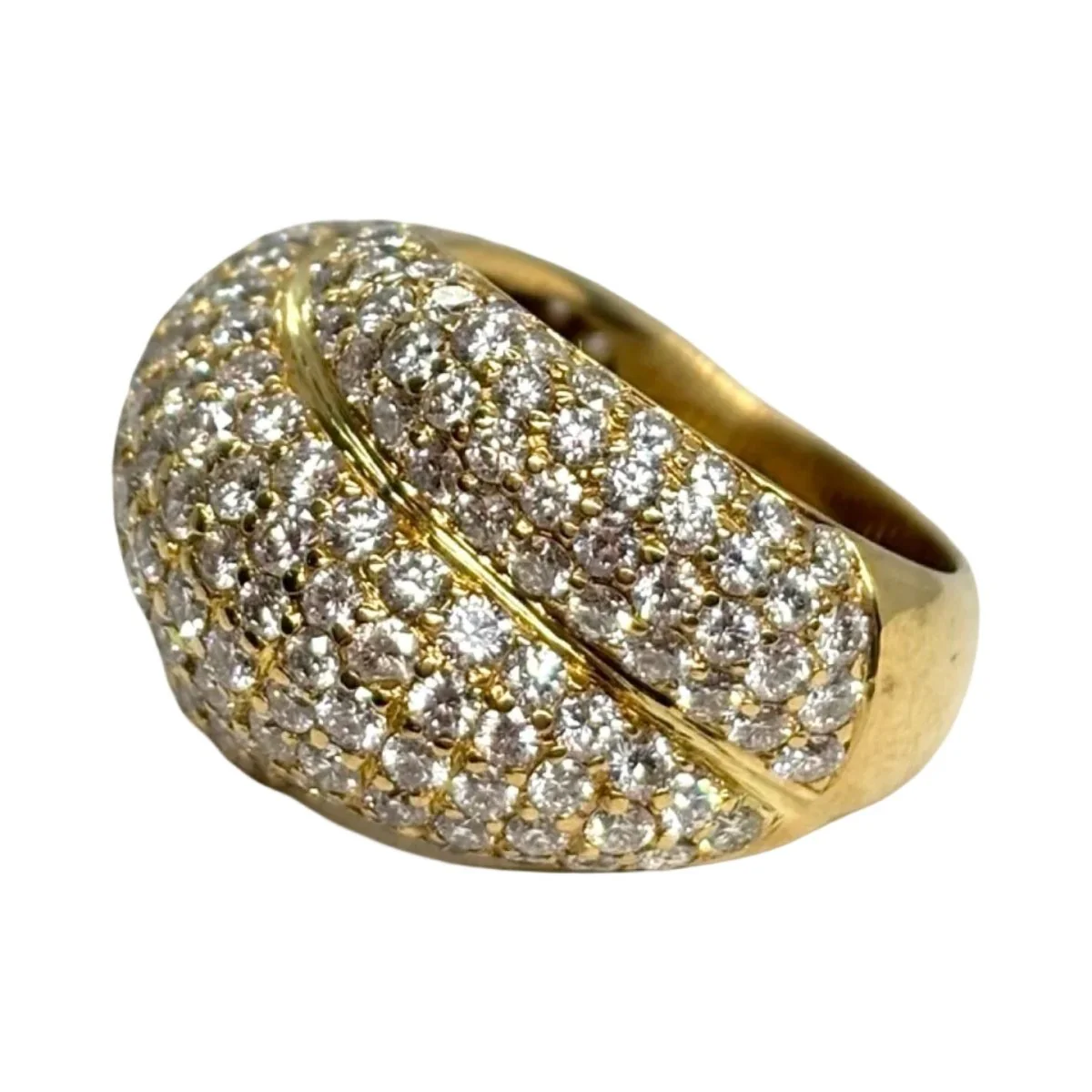 Bague Dôme en or jaune et diamants - Image 8