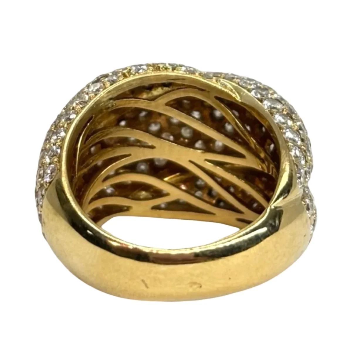 Bague Dôme en or jaune et diamants - Image 9