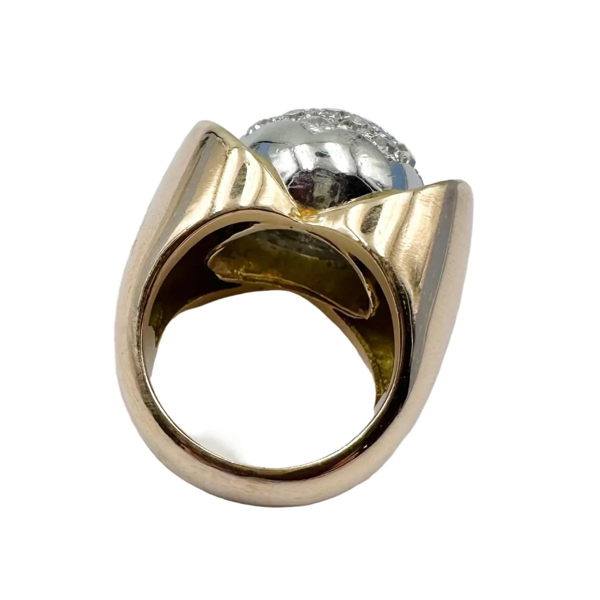 Bague Dôme en or jaune et diamants - Image 5
