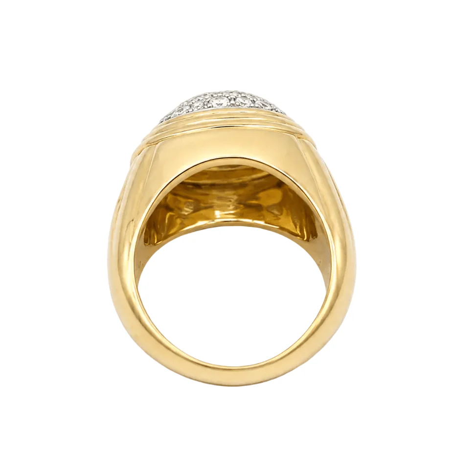 Bague Dôme en or jaune et diamants - Image 5