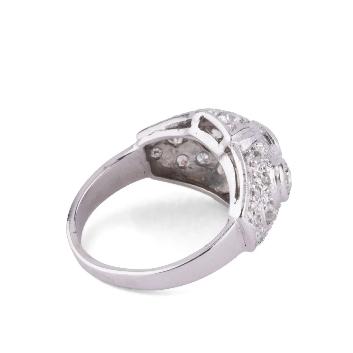 Bague dôme en platine - Image 4