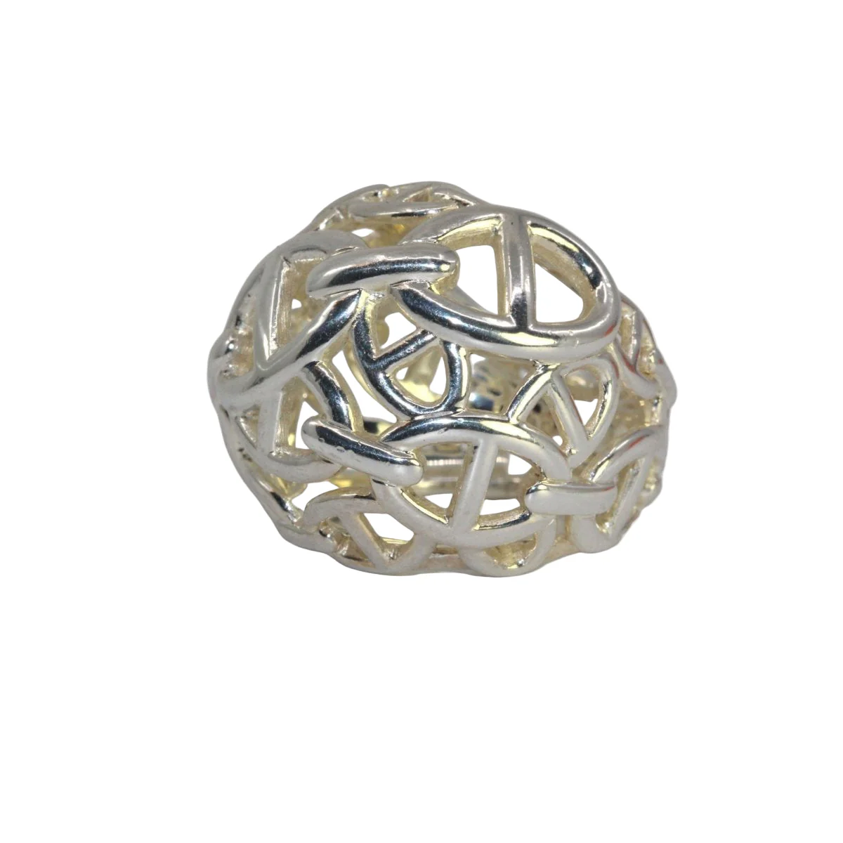 Bague Dôme HERMÈS "Chaîne d'Ancre Enchainée" en argent - Image 6