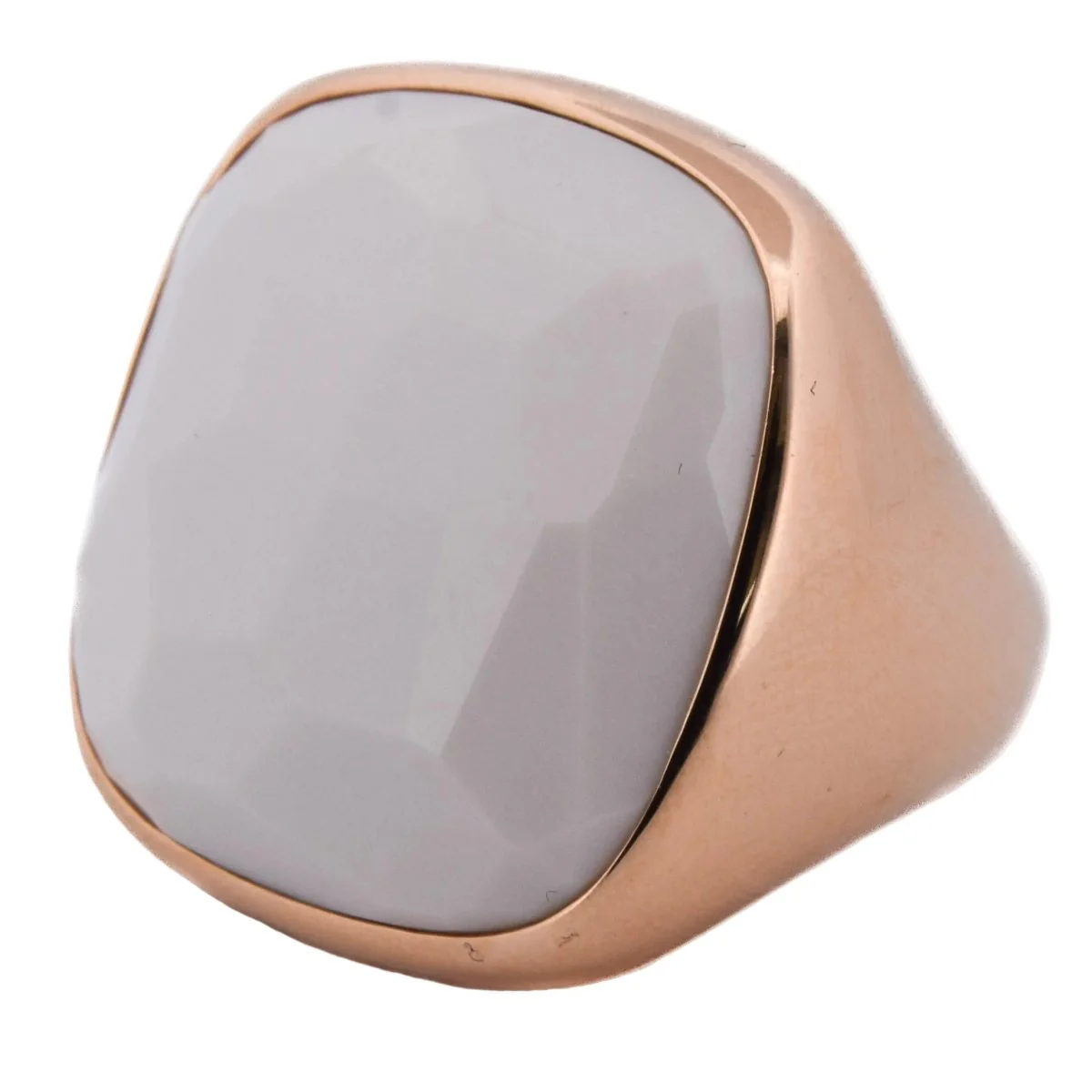 Bague Dôme POMELLATO "Victoria" en or rose et cacholong - Image 3