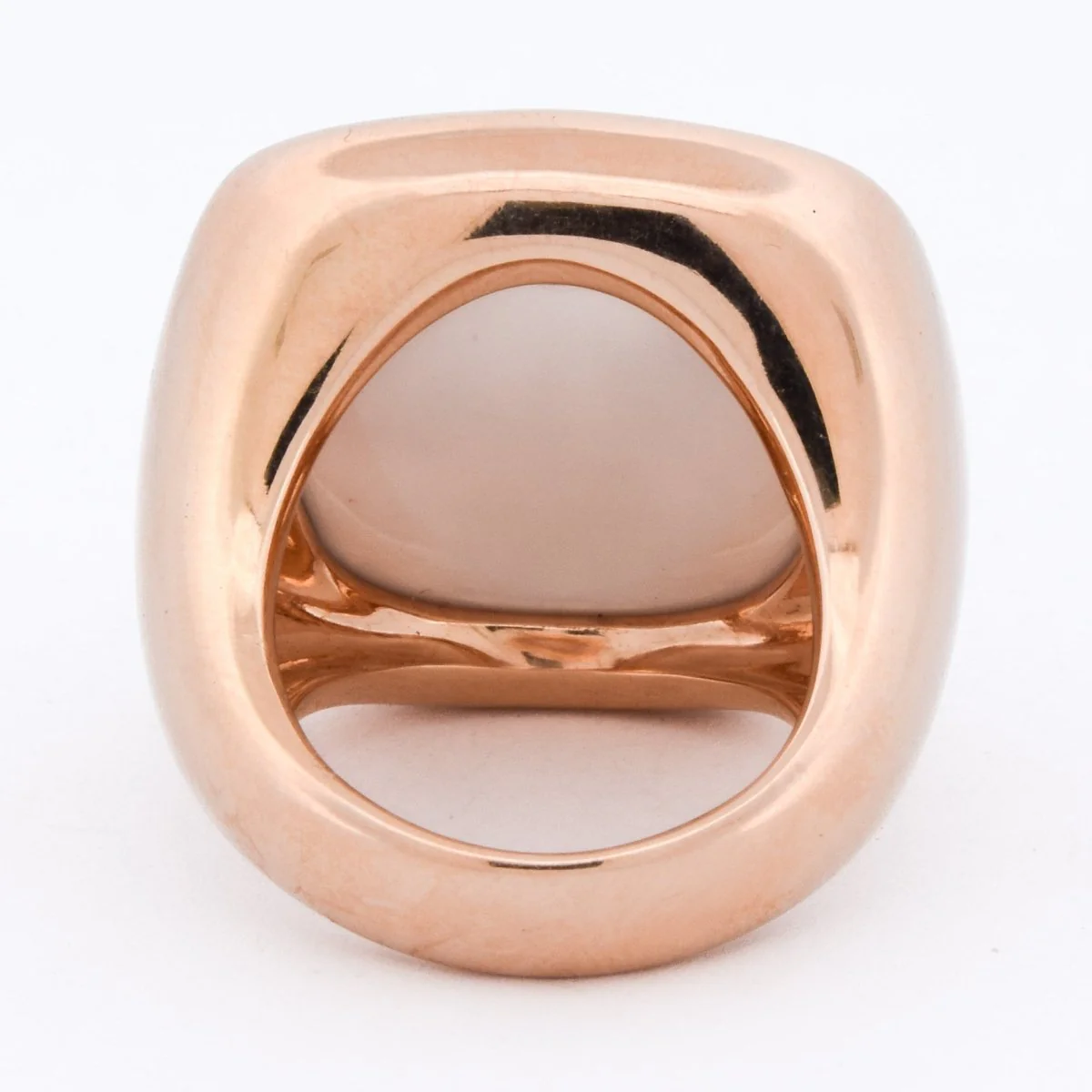 Bague Dôme POMELLATO "Victoria" en or rose et cacholong - Image 5