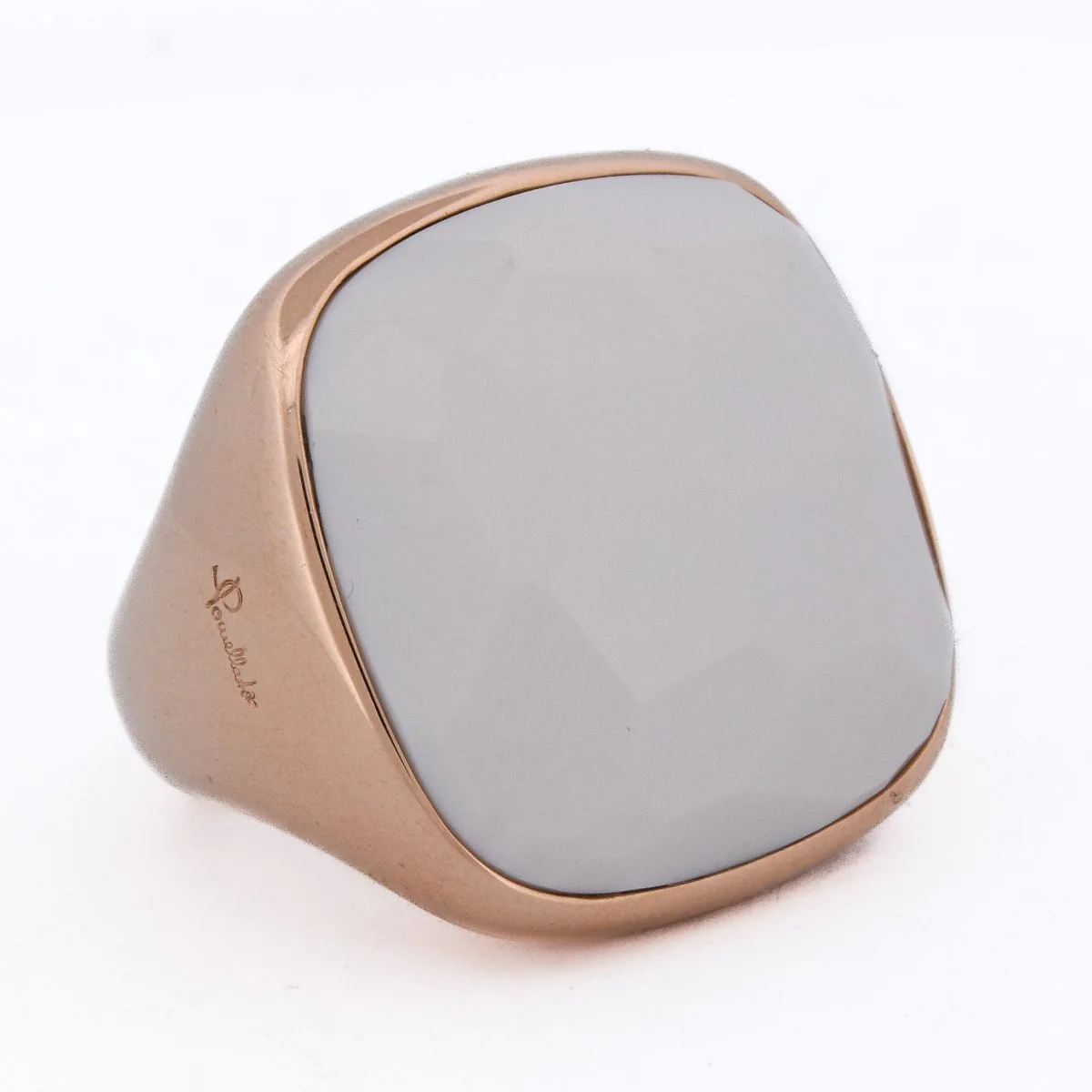 Bague Dôme POMELLATO "Victoria" en or rose et cacholong - Image 7