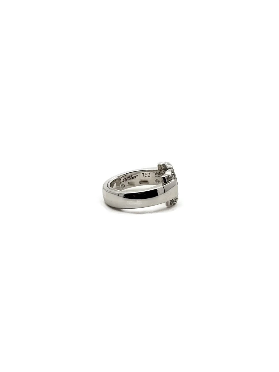 Bague CARTIER "Double C" en or blanc et diamants - Image 4
