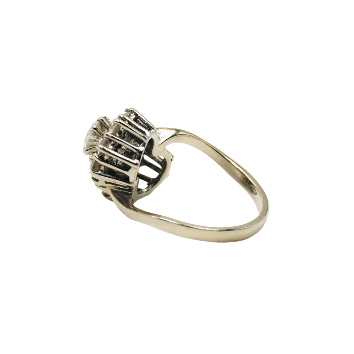 Bague double Marguerites en or blanc et diamants - Image 7