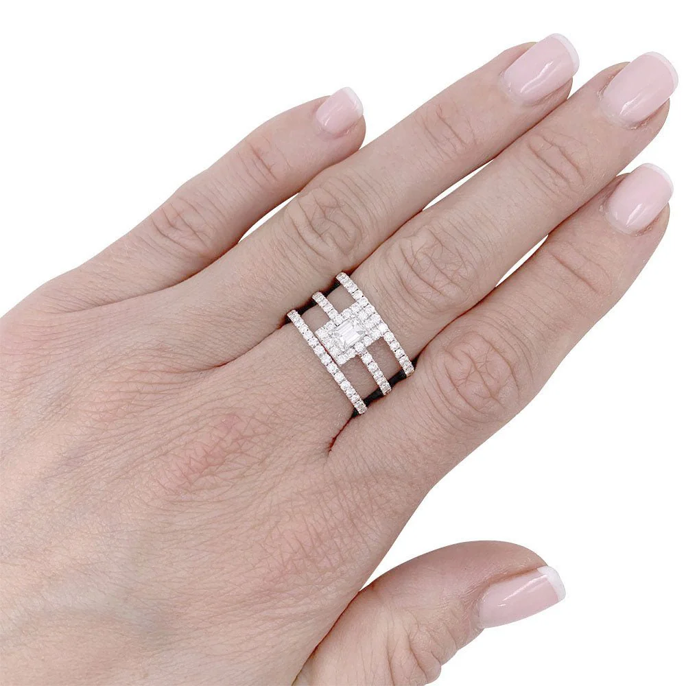 Bague Edouard Nahum, "Trilogie Emeraude", diamants, or blanc - Image 5