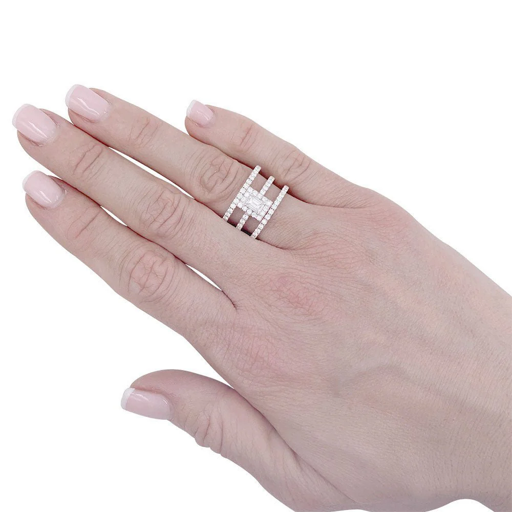 Bague Edouard Nahum, "Trilogie Emeraude", diamants, or blanc - Image 6