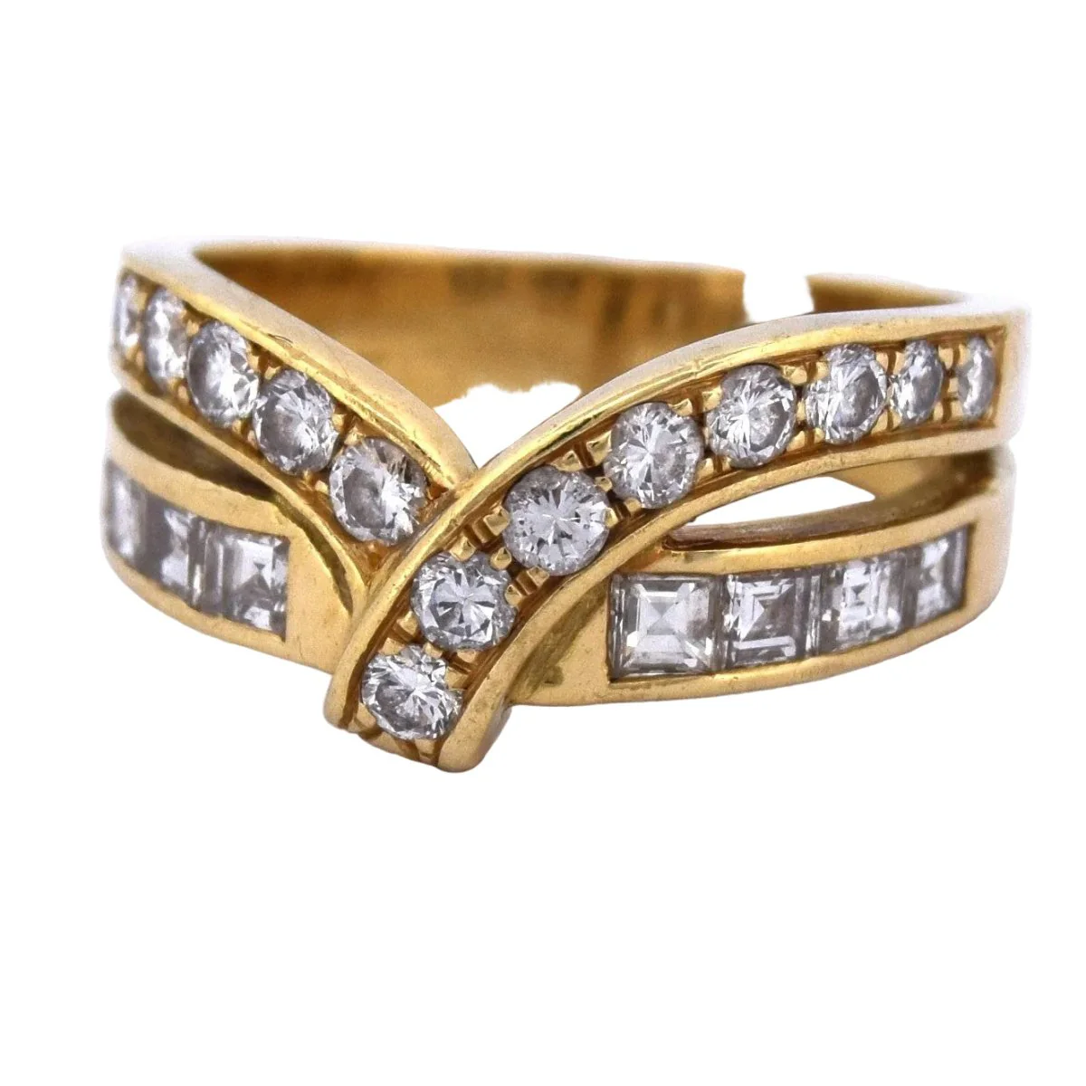 Bague en jaune et diamants