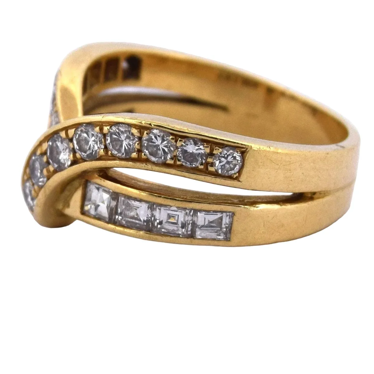 Bague en jaune et diamants - Image 3