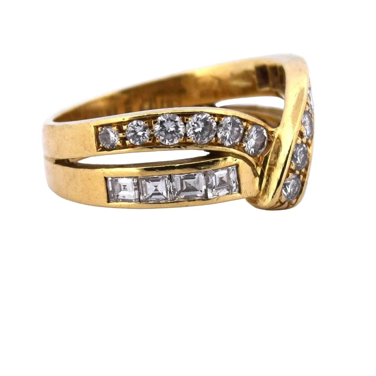Bague en jaune et diamants - Image 5