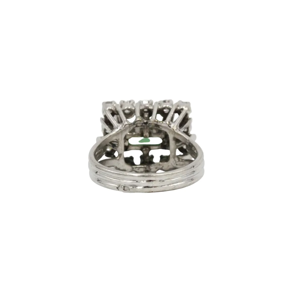 Bague Entourage en or blanc, diamants et  tourmaline - Image 4