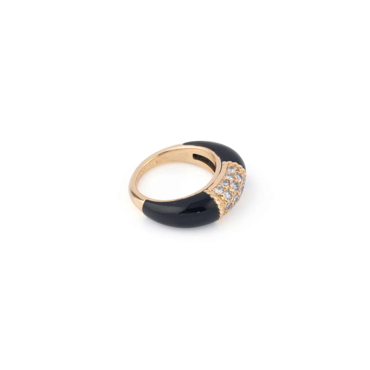 Bague Jonc VAN CLEEF & ARPELS "Philippine" en onyx, or jaune et diamants - Image 3