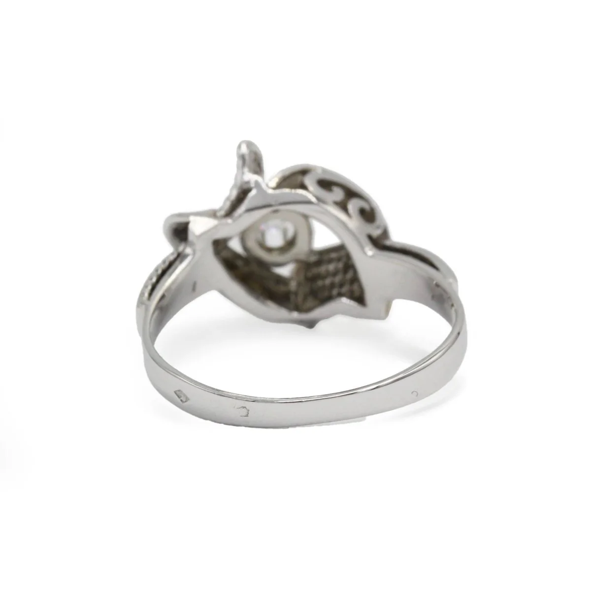 Bague en or blanc et diamant - Image 4