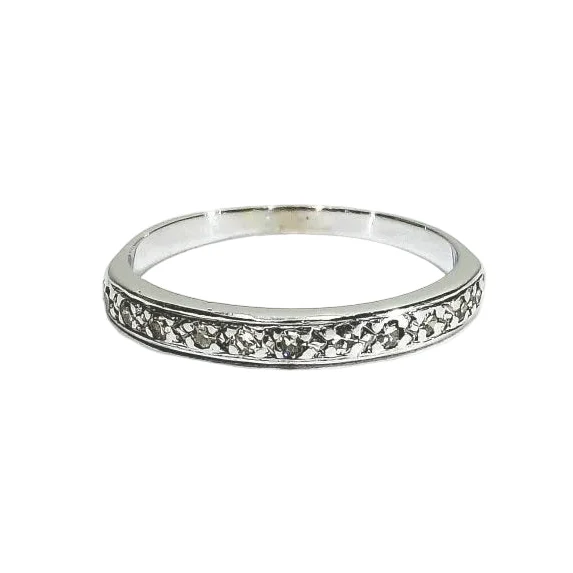 Bague Alliance en or blanc et diamants