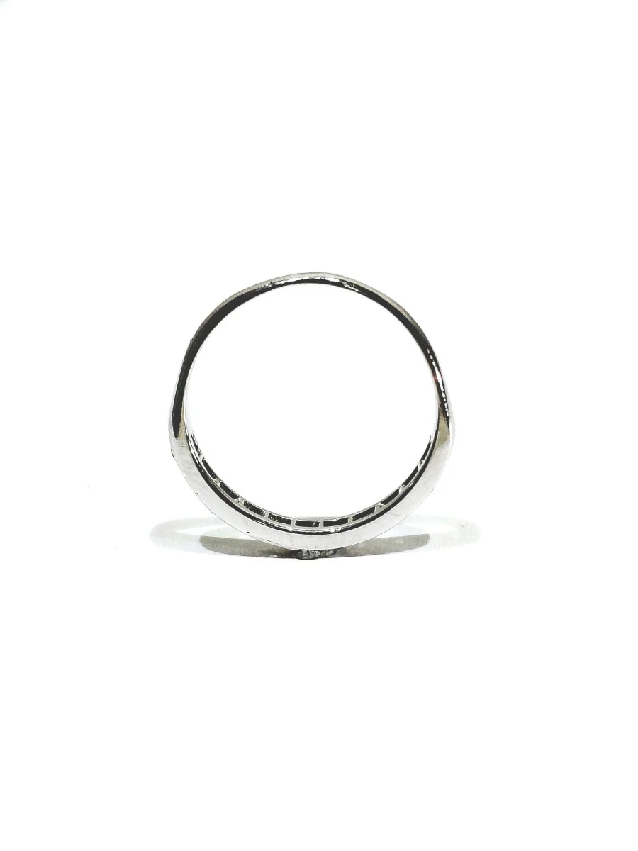 Bague Alliance en or blanc et diamants - Image 10