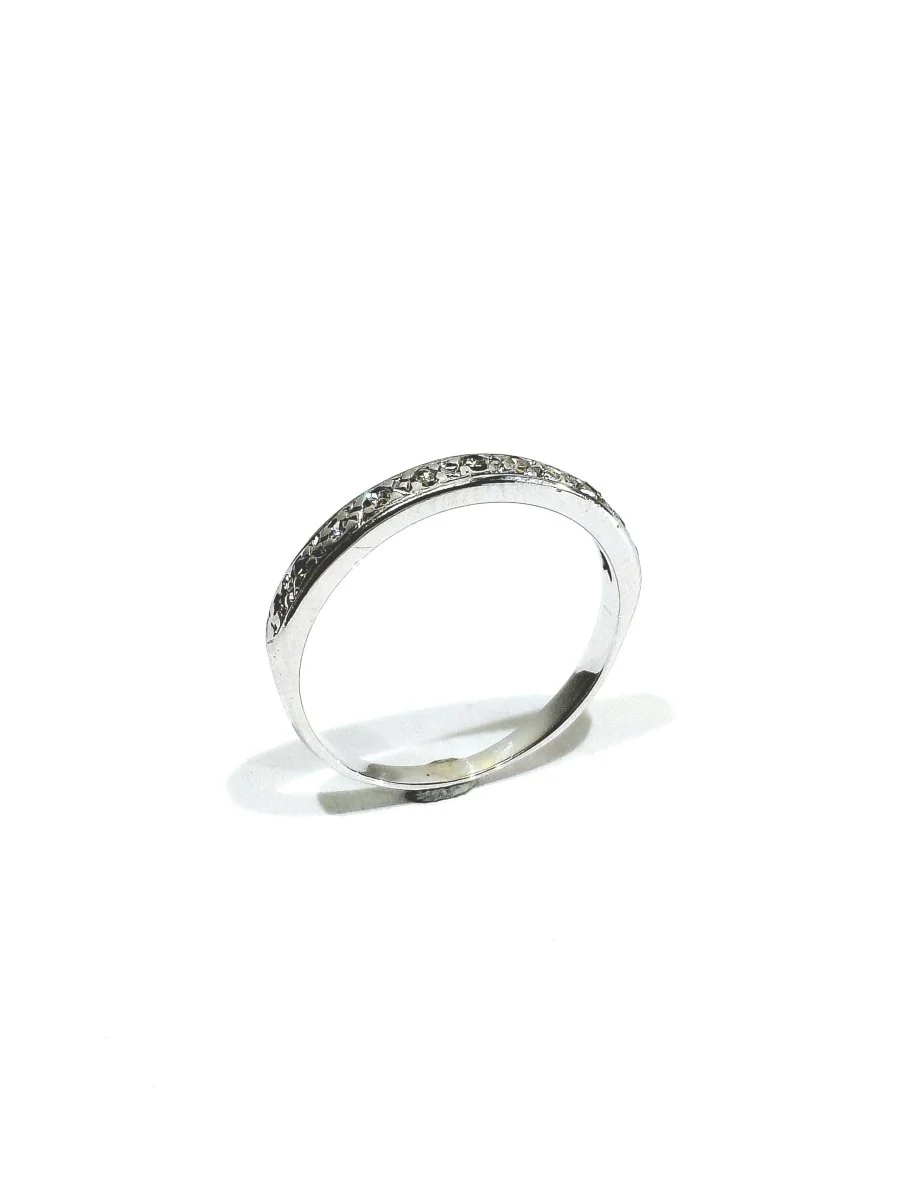 Bague Alliance en or blanc et diamants - Image 3