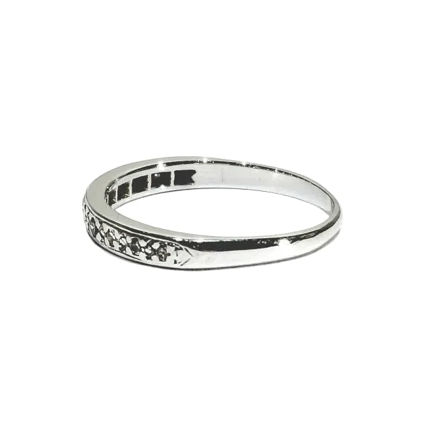 Bague Alliance en or blanc et diamants - Image 6