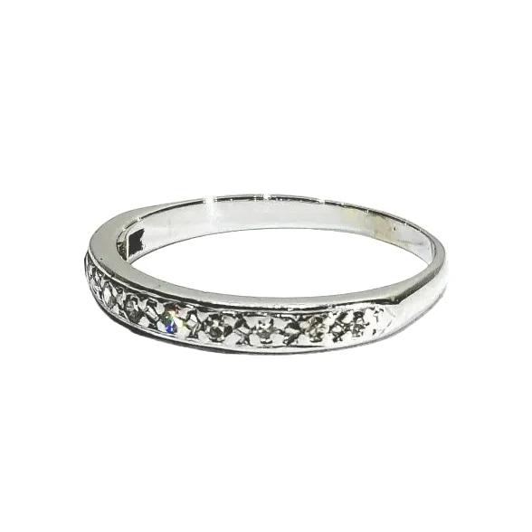 Bague Alliance en or blanc et diamants - Image 9