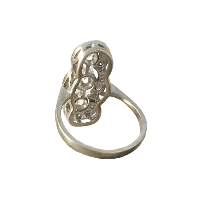 Bague en or blanc et diamants - Image 4