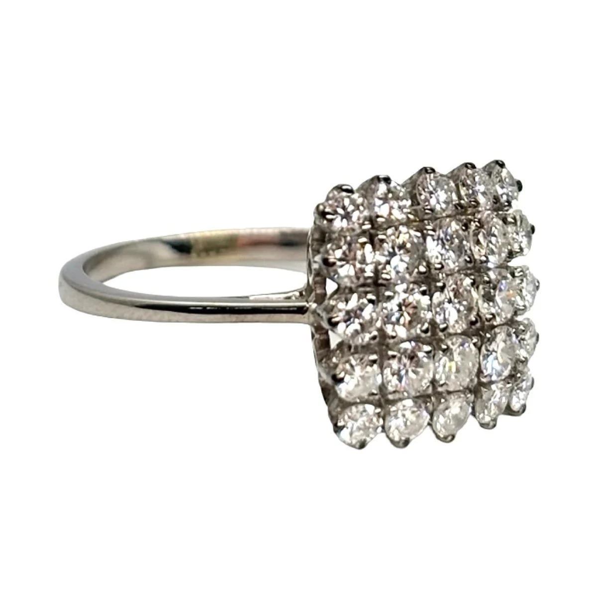 Bague Pavée en or blanc et diamants - Image 5