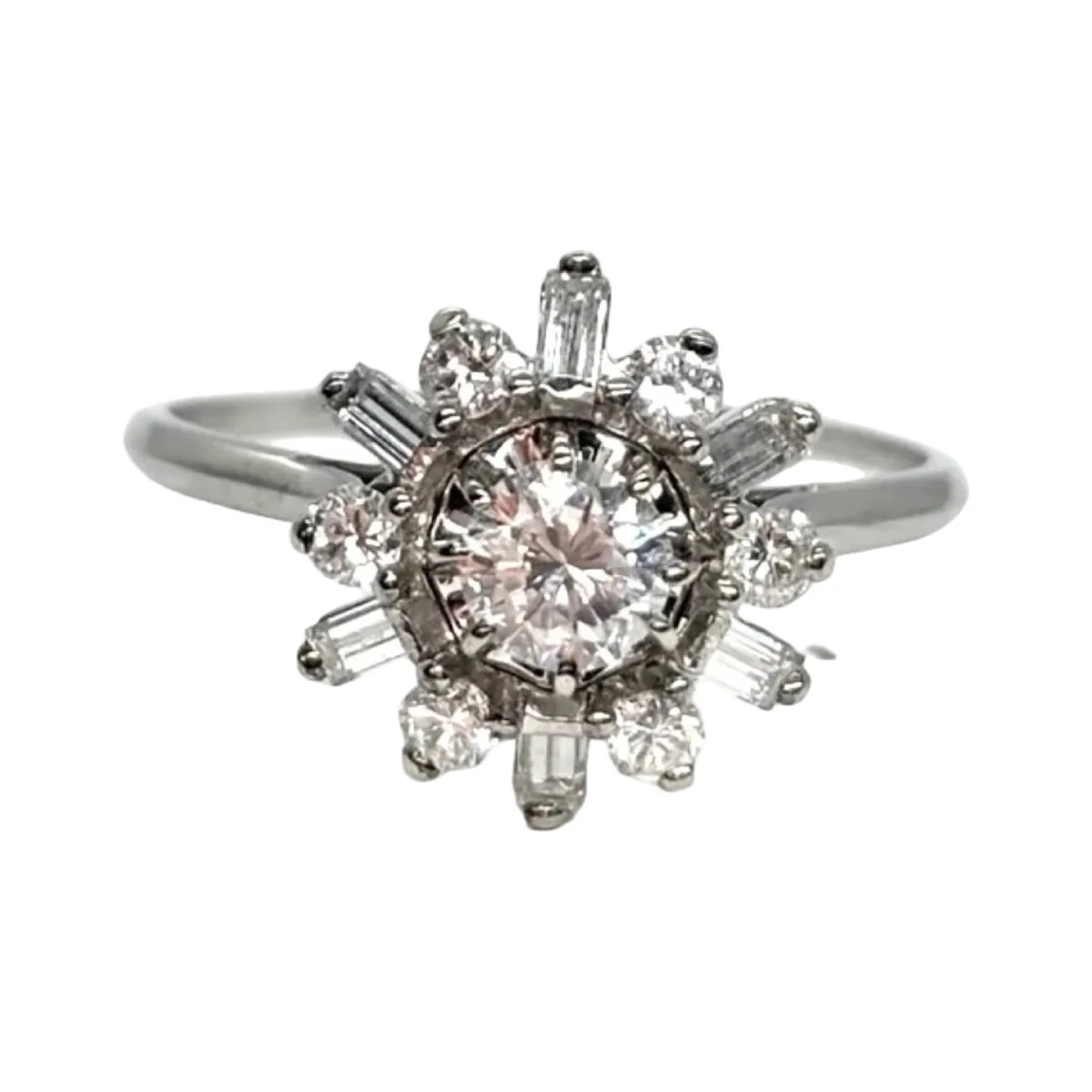 Bague Marguerite en or blanc et diamants
