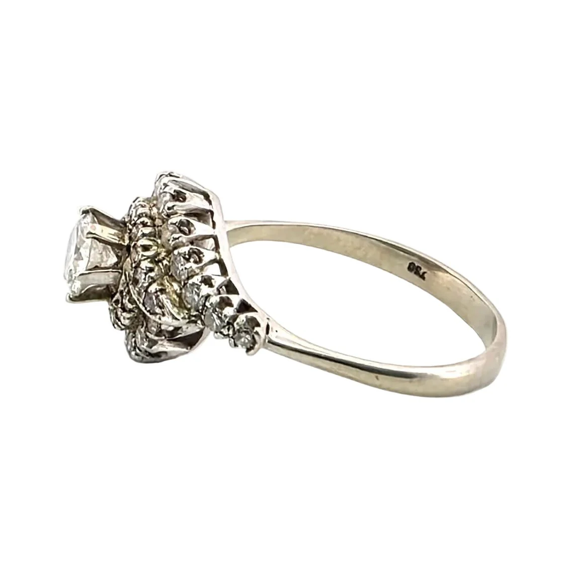 Bague en or blanc et diamants - Image 3