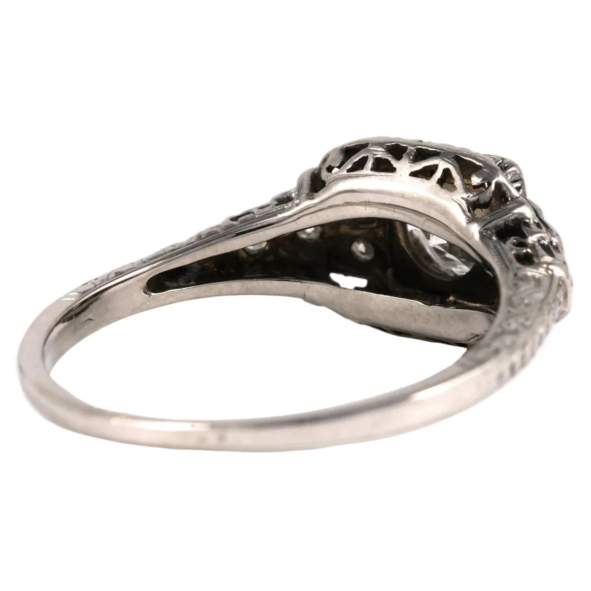 Bague en or blanc et diamants - Image 5