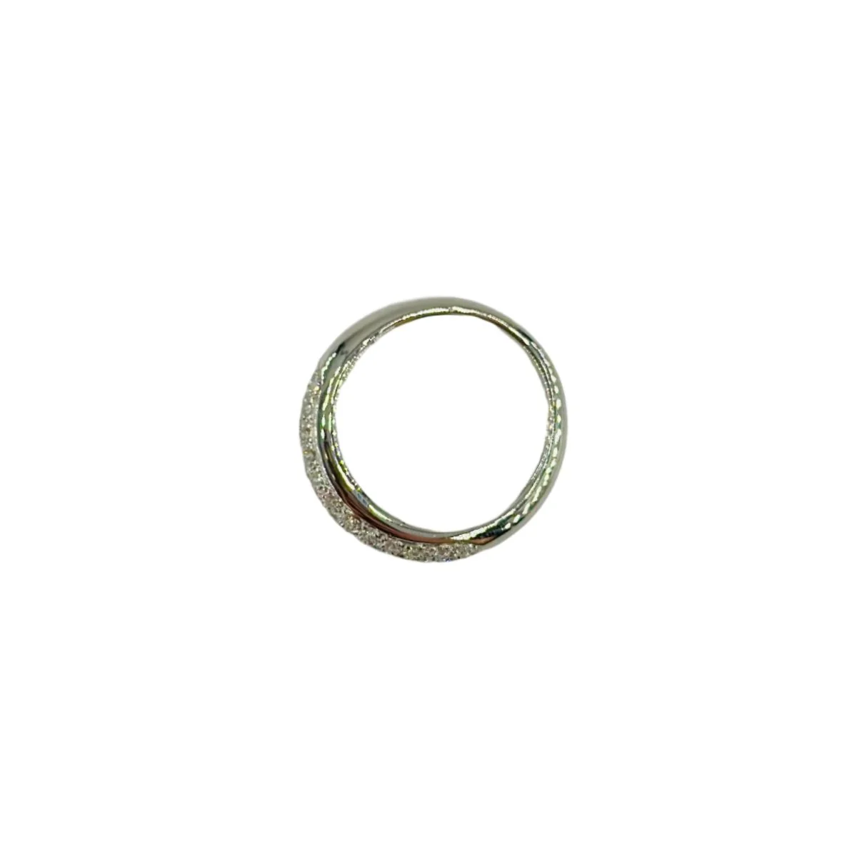 Bague Jonc en or blanc et diamants - Image 2