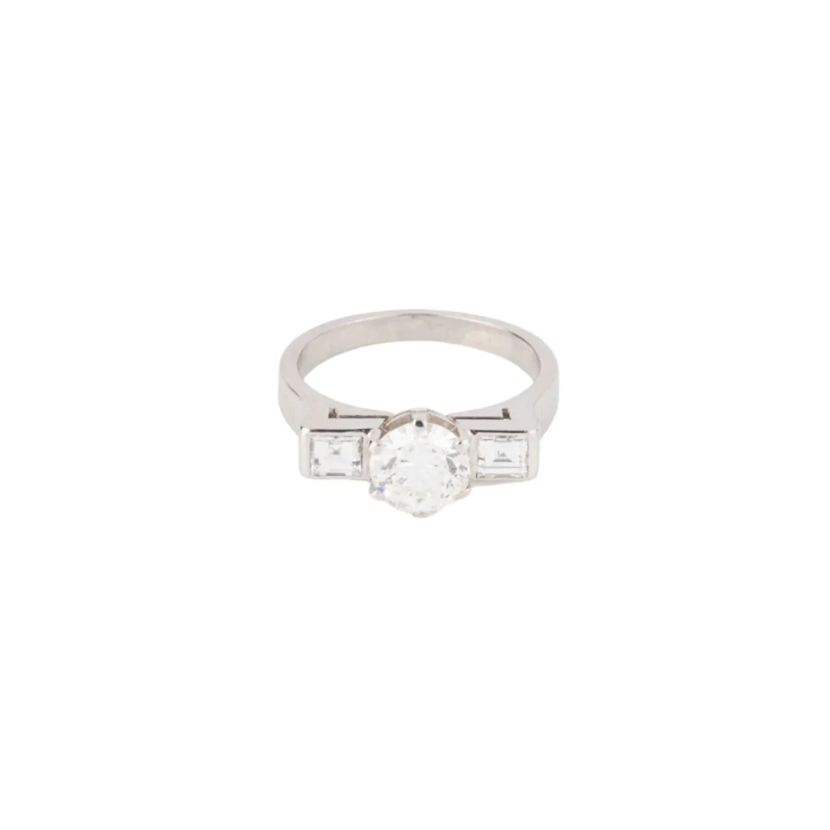 Bague en or blanc et diamants