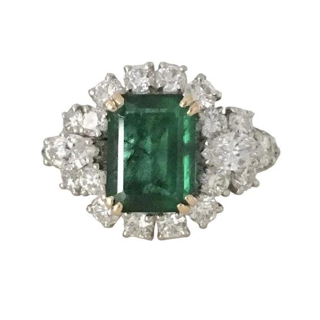 Bague en or blanc, or jaune, émeraude et diamants - Image 13