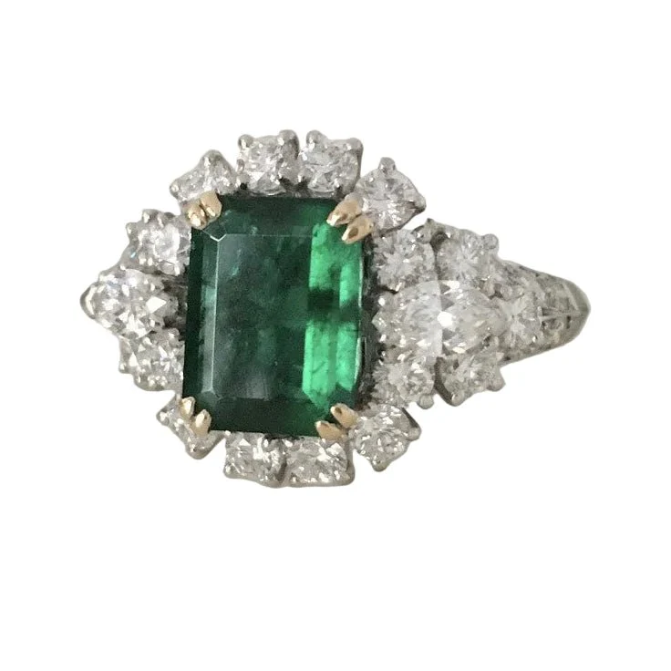 Bague en or blanc, or jaune, émeraude et diamants - Image 15