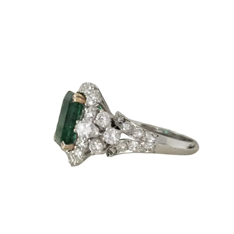 Bague en or blanc, or jaune, émeraude et diamants - Image 16
