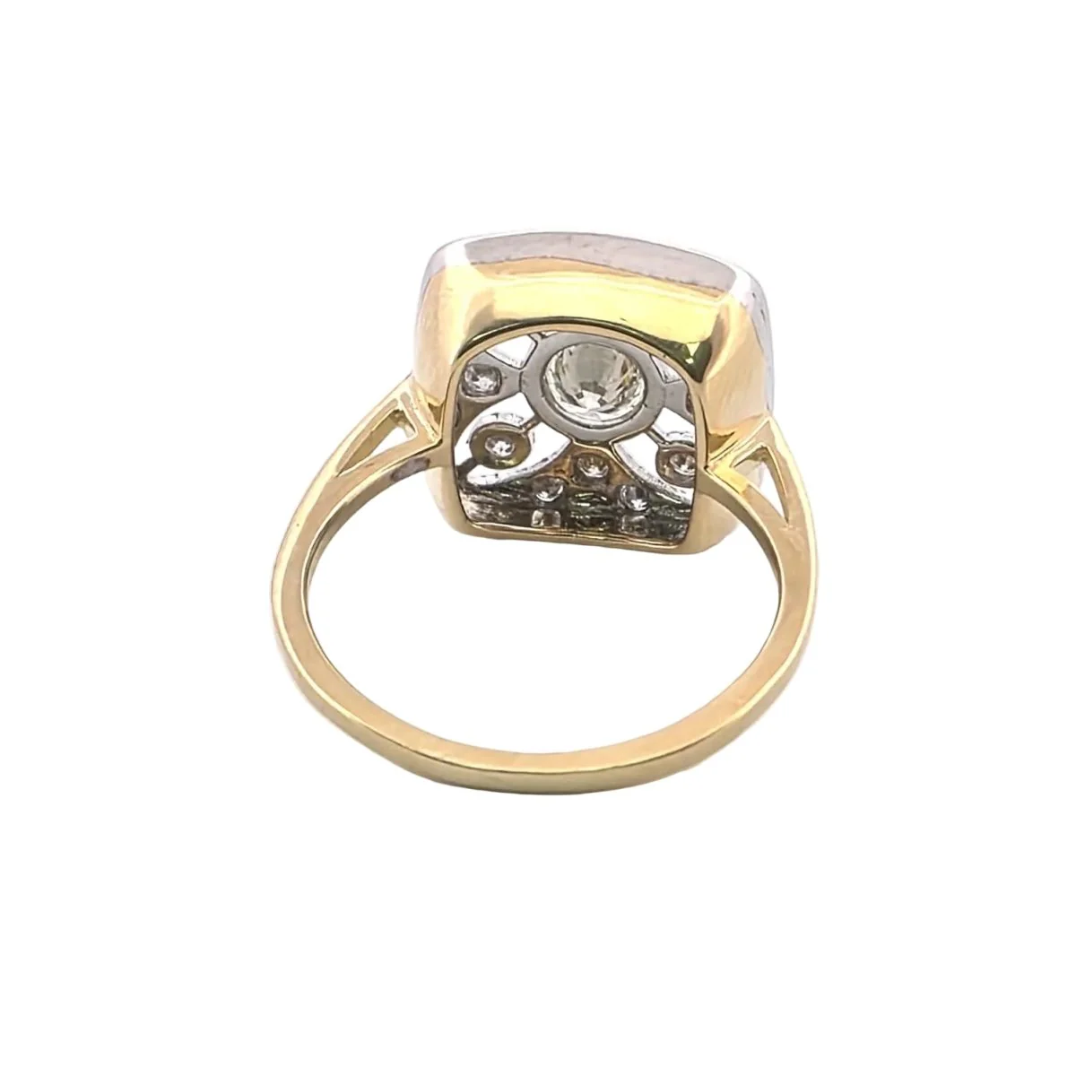 Bague en or blanc, or jaune et diamants - Image 4