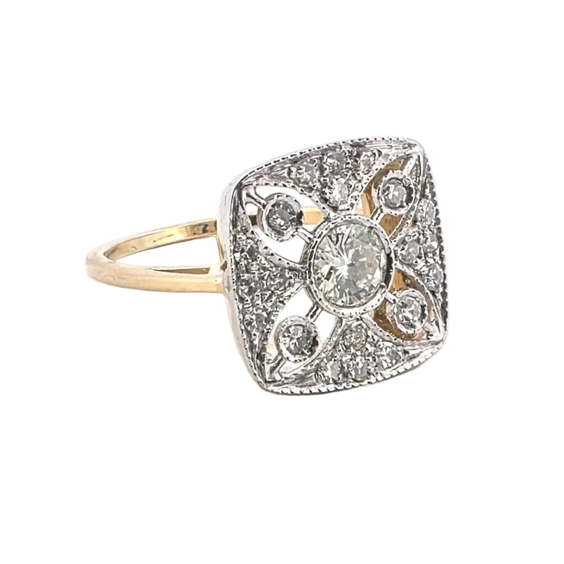 Bague en or blanc, or jaune et diamants - Image 5