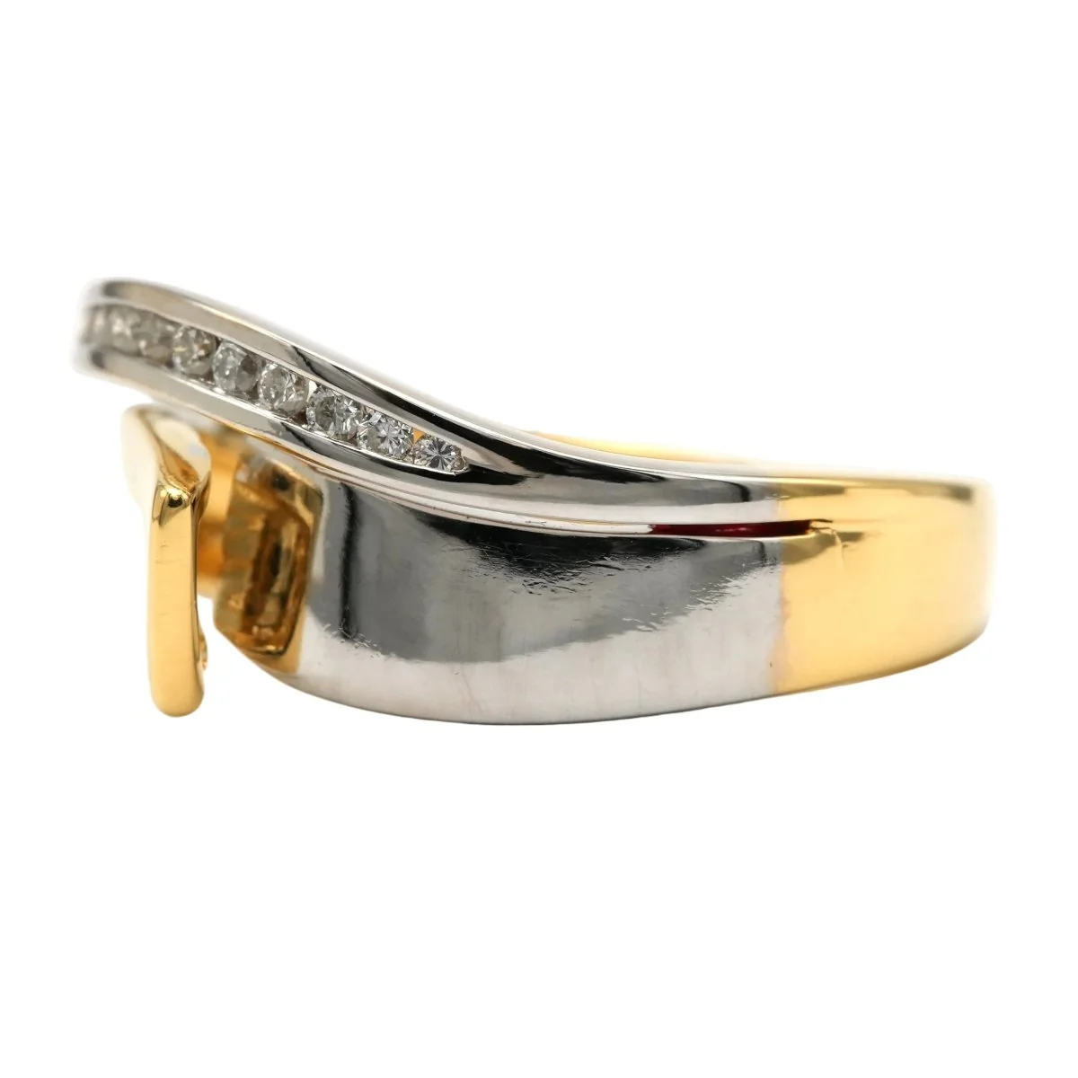 Bague en or blanc, or jaune et diamants - Image 2