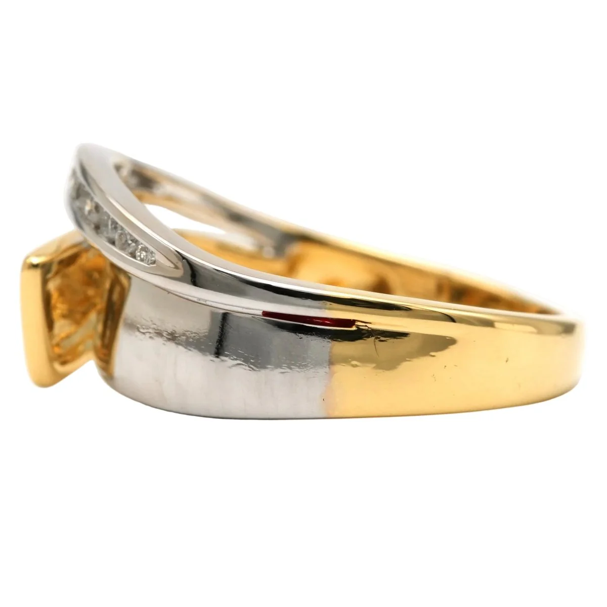 Bague en or blanc, or jaune et diamants - Image 3