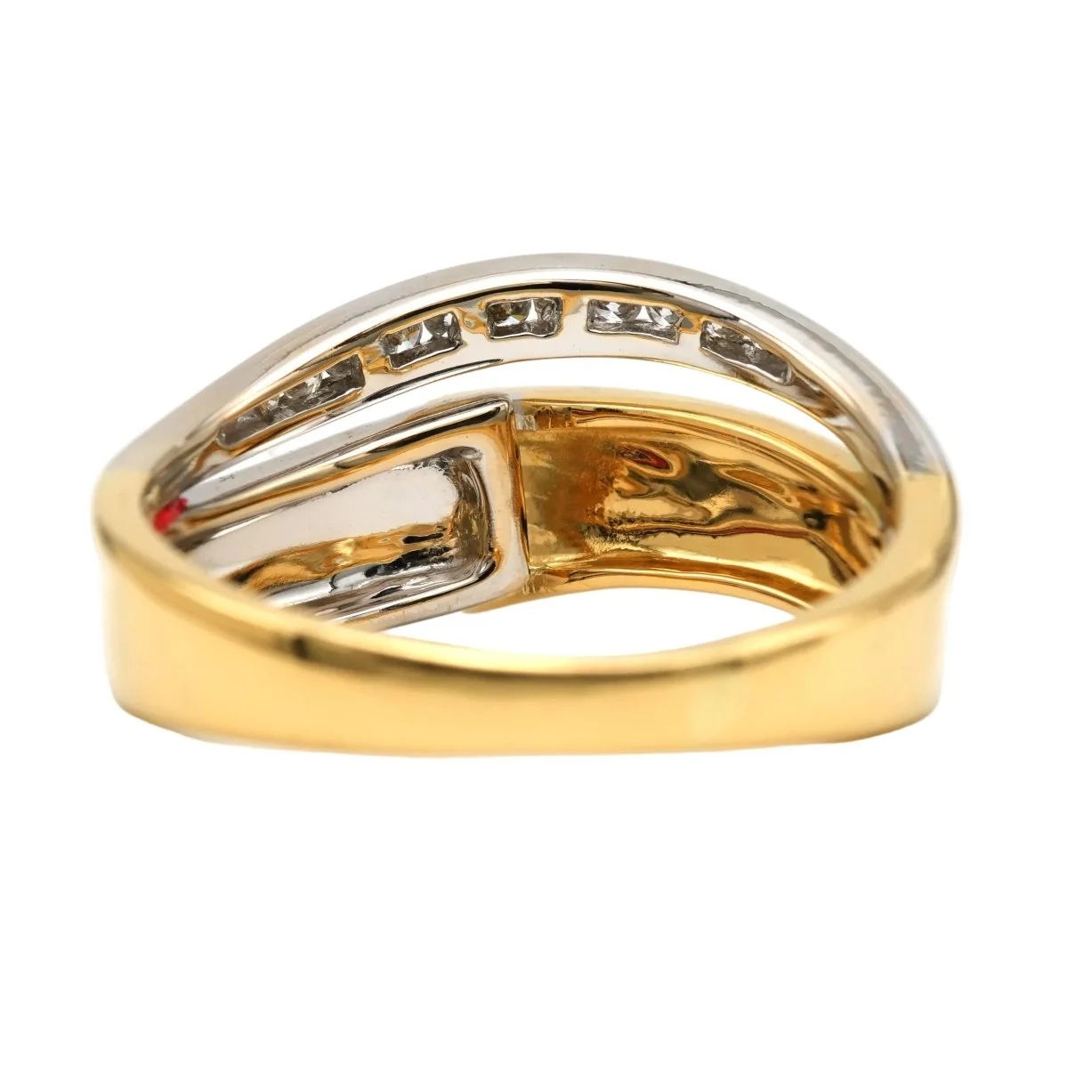 Bague en or blanc, or jaune et diamants - Image 4