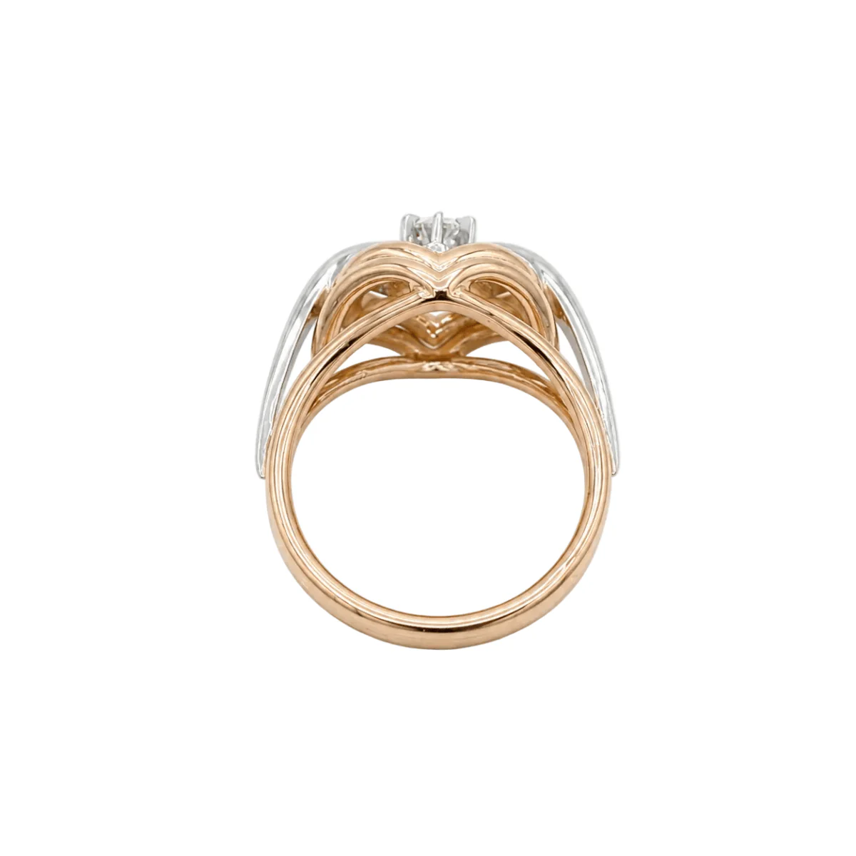 Bague en or blanc, or rose et diamants - Image 4