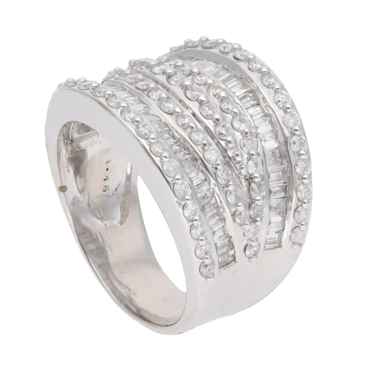 Bague en or blanc et diamants - Image 3