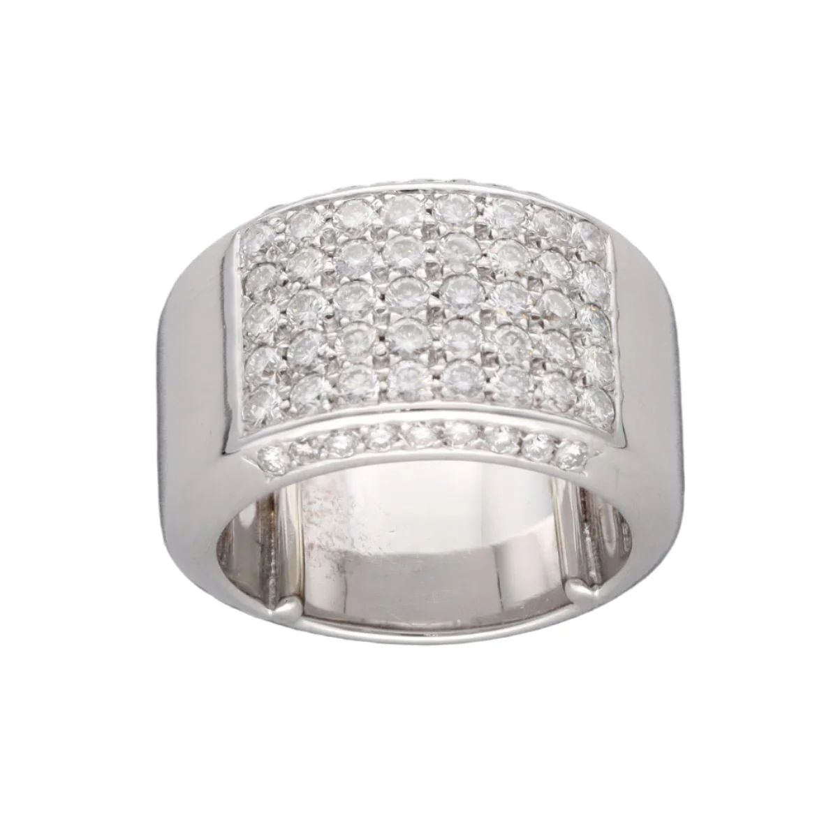 Bague en or blanc et diamants