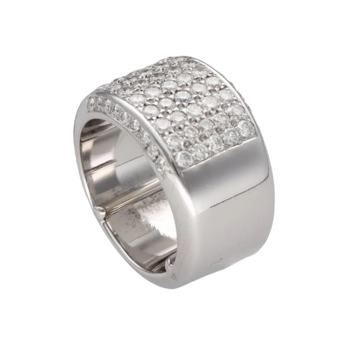 Bague en or blanc et diamants - Image 5