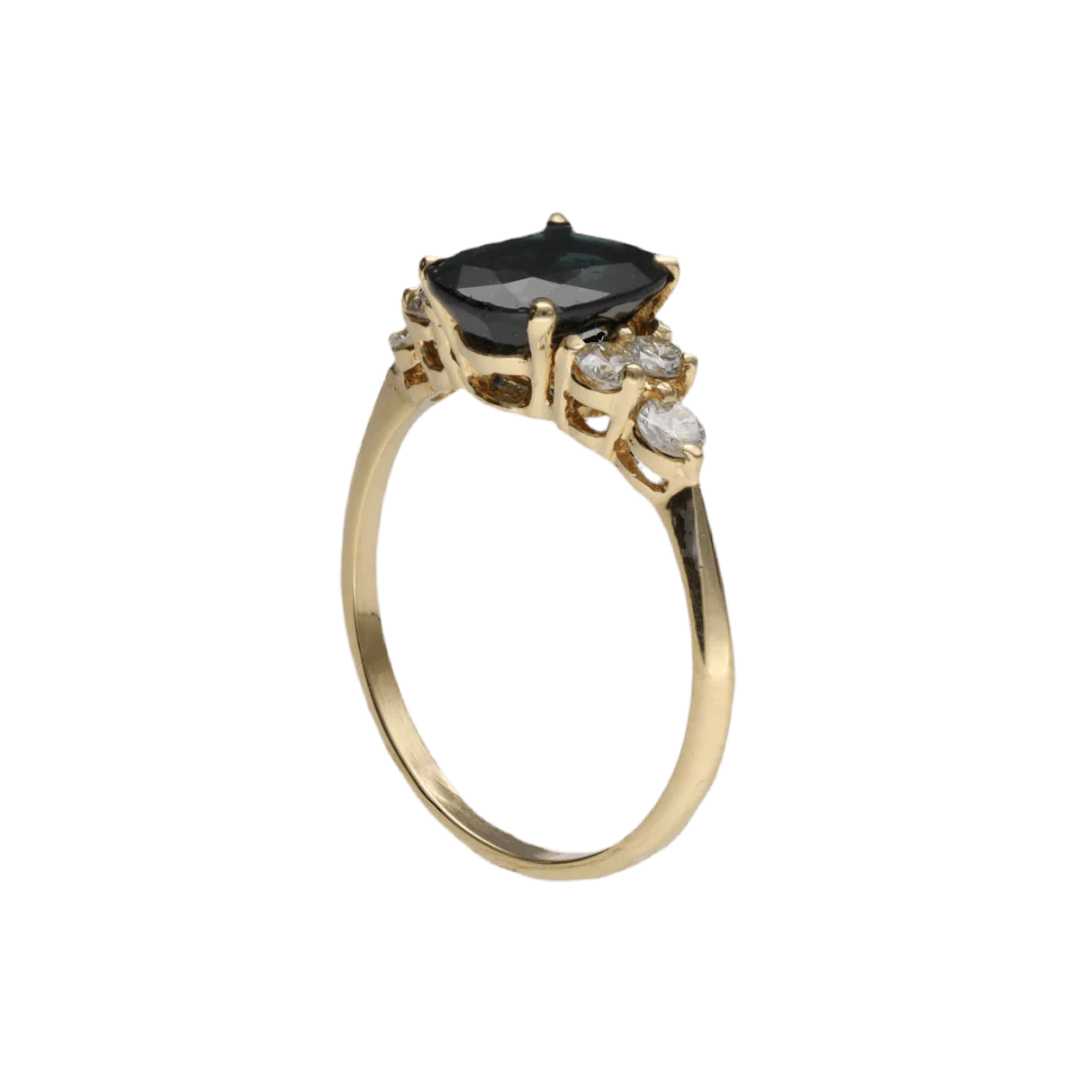 Bague en or blanc, saphir et diamants - Image 5