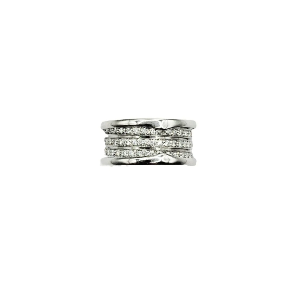 Bague Bandeau BULGARI "B.Zero1" en or blanc et diamants